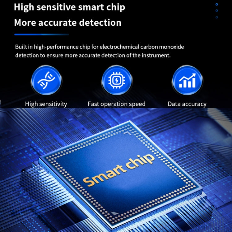 Portable Carbon Monoxide Detector Outdoor Home Detection Alarm, D6 Gray, D6 Blue