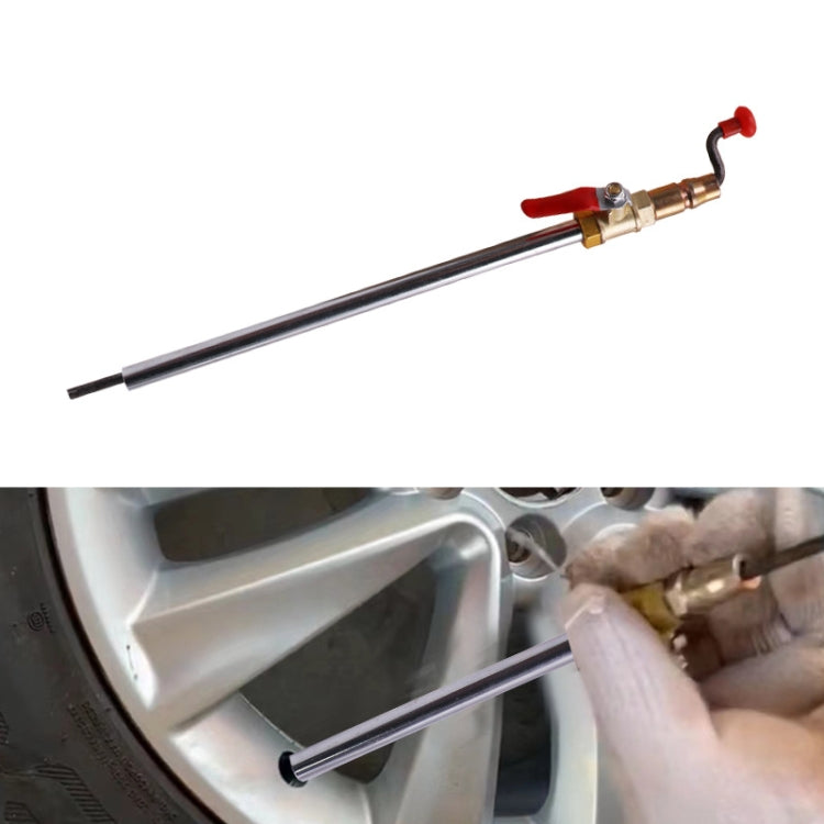Tige de gonflage rapide de pneu de voiture à manivelle, universelle, sans manomètre, avec manomètre
