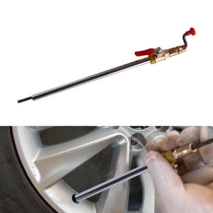 Tige de gonflage rapide de pneu de voiture à manivelle, universelle, sans manomètre, avec manomètre
