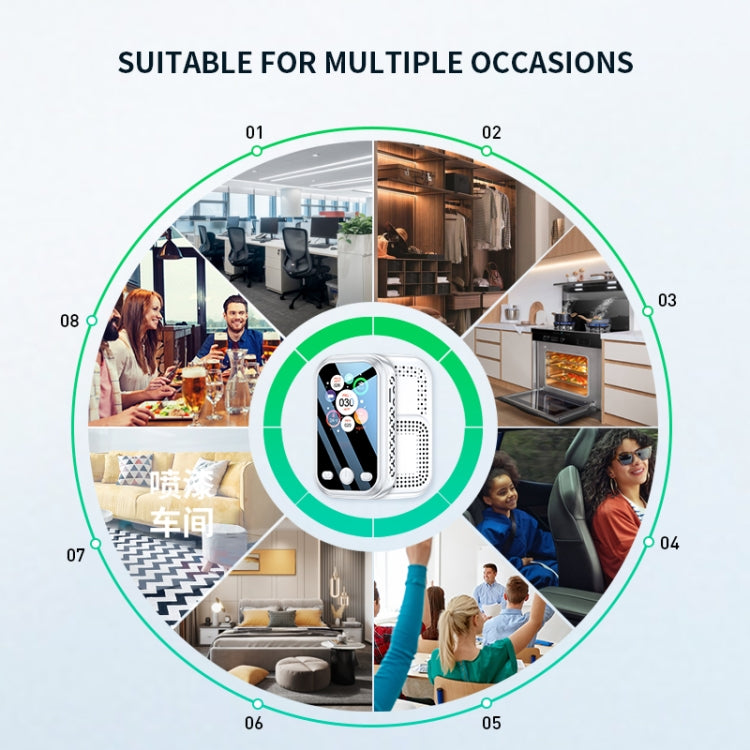 Haze Dust Air Quality Temperature Humidity Detector, D9 White, D9 Black