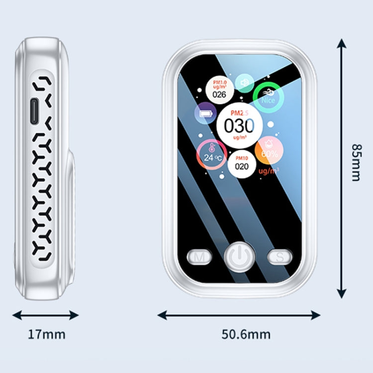 Haze Dust Air Quality Temperature Humidity Detector, D9 White, D9 Black
