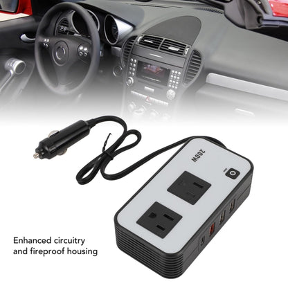 200W Car Inverter Vehicle Plug Power Converter, US Plug