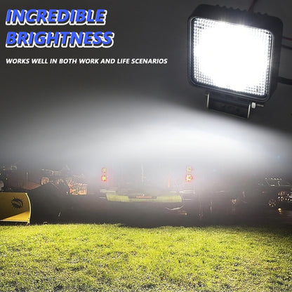 14W 9-30V 4 Inch Mixed Luminous Square Floodlight With Wire Set, X2 Square