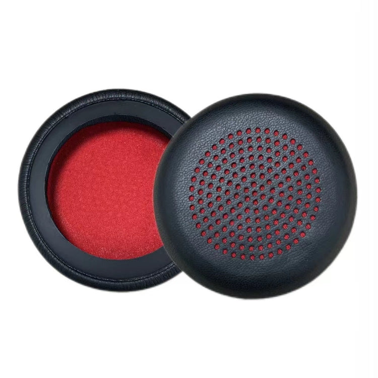 1pair For Plantronics UC B825 Headphone Leather Sponge Cover Earmuffs, Red Mesh Sponge, Black Mesh Sponge, Red Mesh Leather, Black Mesh Leather