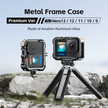 AMagisn Upgrade Ver Metal Rabbit Cage For GoPro HERO13 Black / HERO12 Black / HERO11 Black / HERO10 Black / HERO9 Black, AP10