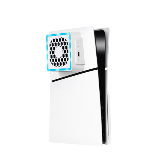 Pour ventilateur de refroidissement monté latéralement sur console PS5 Slim avec radiateur RGB, pour PS5 Slim