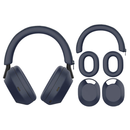 For Sony WH-1000XM5 Bluetooth Headset + Headband + Earmuff Protective Cover, 3-in-1 Black, 3-in-1 White, 3-in-1 Red, 3-in-1 Dark Blue, 3-in-1 Beige