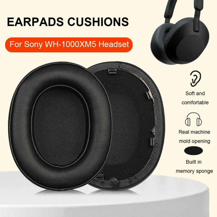 For Sony WH-1000XM5 Bluetooth Headset + Headband + Earmuff Protective Cover, 3-in-1 Black, 3-in-1 White, 3-in-1 Red, 3-in-1 Dark Blue, 3-in-1 Beige