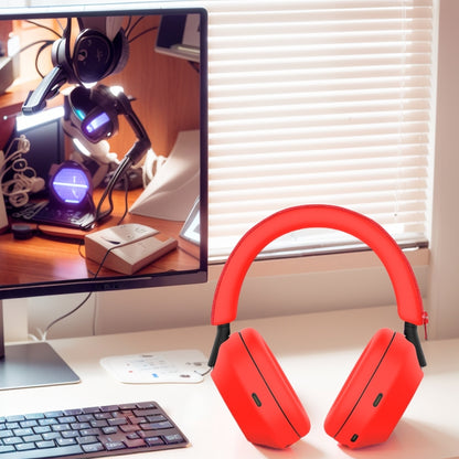 For Sony WH-1000XM5 Bluetooth Headset + Headband + Earmuff Protective Cover, 3-in-1 Black, 3-in-1 White, 3-in-1 Red, 3-in-1 Dark Blue, 3-in-1 Beige