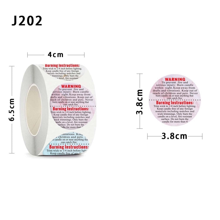 1.5 Inch Round Warning Label Packaging Sticker