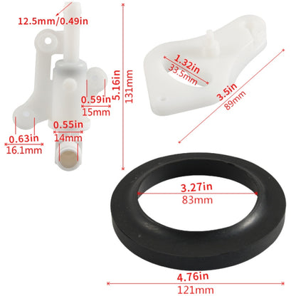 RV Toilet Water Module Components For Thetford Aqua-Magic, A10100, A10109+Hose Clamp+Raw Tape