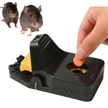 4pcs /Box Plastic Mousetrap Reusable Instant Kill Traps for Mouse Rat, Small, Large