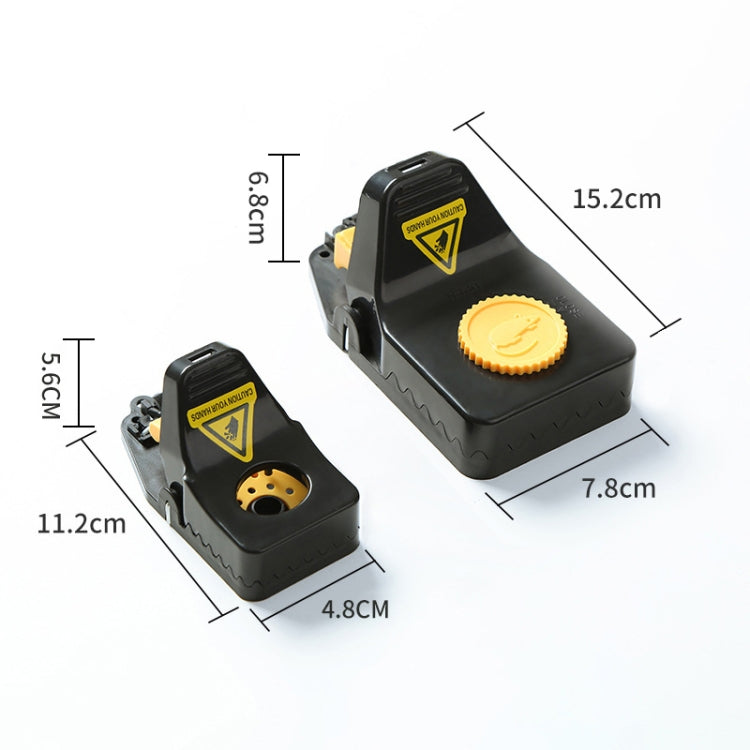 4pcs /Box Plastic Mousetrap Reusable Instant Kill Traps for Mouse Rat, Small, Large