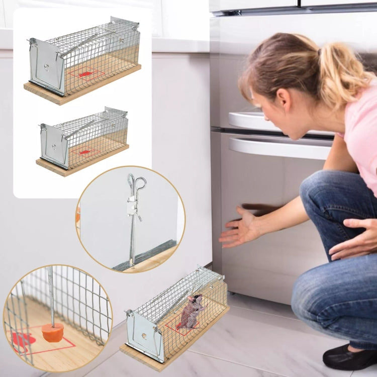 Piège à souris en bois, attrape-animaux vivants, piège humain, petit, grand