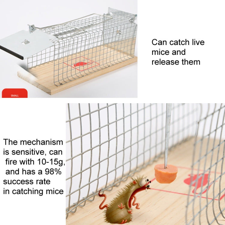 Piège à souris en bois, attrape-animaux vivants, piège humain, petit, grand