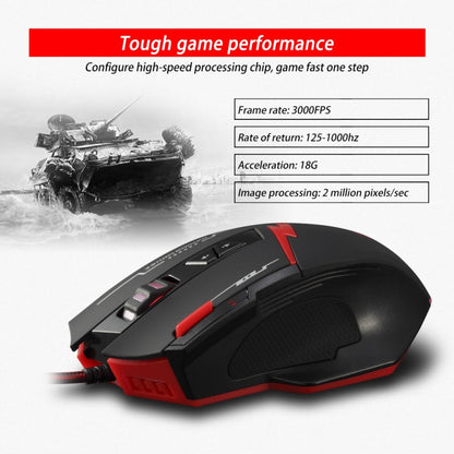 ZELOTES C8 8-buttons Ergonomic Game Programming Custom Wired Mouse