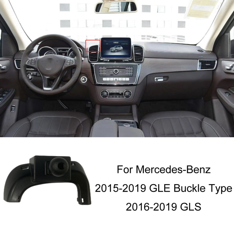 For Mercedes-Benz Mobile Phone Holder Car Air Outlet Base, 05-10 ML, 06-17 R-Class, 08-10 C-Class, 08-12 S-Class, 09-10 B-Class, 11-13 C-Class, 12-19 B-Class, 12 GLK, 12-15 ML, 13-15 GLK, 14-15 E-Class/13-16 E-Class, 12-17 CLS, 15-18 C-Class/16-19 GLC�...