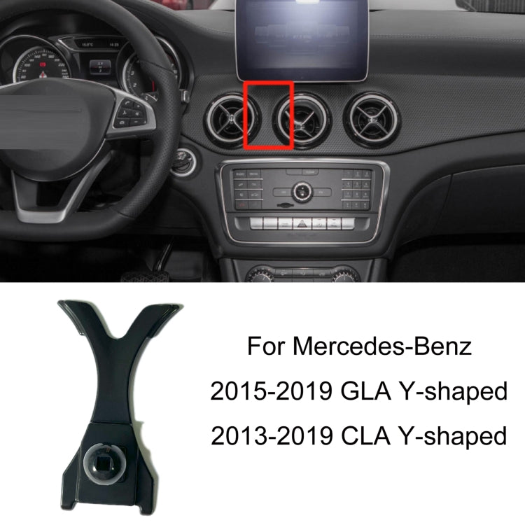 For Mercedes-Benz Mobile Phone Holder Car Air Outlet Base, 05-10 ML, 06-17 R-Class, 08-10 C-Class, 08-12 S-Class, 09-10 B-Class, 11-13 C-Class, 12-19 B-Class, 12 GLK, 12-15 ML, 13-15 GLK, 14-15 E-Class/13-16 E-Class, 12-17 CLS, 15-18 C-Class/16-19 GLC�...