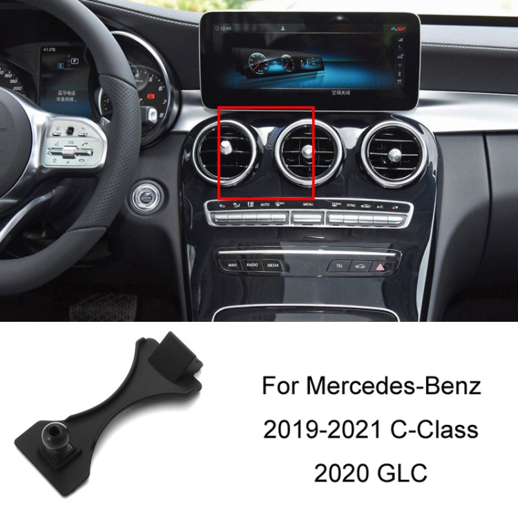 For Mercedes-Benz Mobile Phone Holder Car Air Outlet Base, 05-10 ML, 06-17 R-Class, 08-10 C-Class, 08-12 S-Class, 09-10 B-Class, 11-13 C-Class, 12-19 B-Class, 12 GLK, 12-15 ML, 13-15 GLK, 14-15 E-Class/13-16 E-Class, 12-17 CLS, 15-18 C-Class/16-19 GLC�...