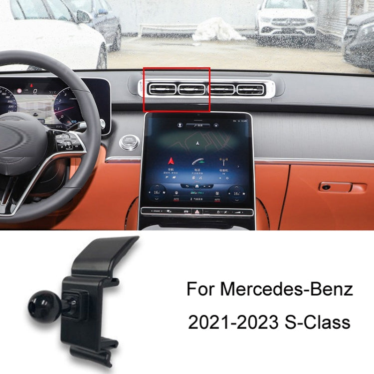 For Mercedes-Benz Mobile Phone Holder Car Air Outlet Base, 05-10 ML, 06-17 R-Class, 08-10 C-Class, 08-12 S-Class, 09-10 B-Class, 11-13 C-Class, 12-19 B-Class, 12 GLK, 12-15 ML, 13-15 GLK, 14-15 E-Class/13-16 E-Class, 12-17 CLS, 15-18 C-Class/16-19 GLC�...