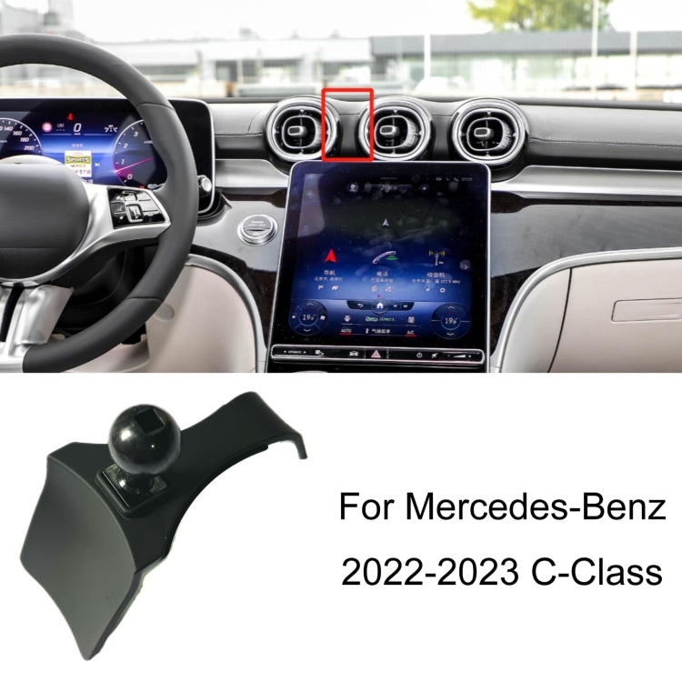 For Mercedes-Benz Mobile Phone Holder Car Air Outlet Base, 05-10 ML, 06-17 R-Class, 08-10 C-Class, 08-12 S-Class, 09-10 B-Class, 11-13 C-Class, 12-19 B-Class, 12 GLK, 12-15 ML, 13-15 GLK, 14-15 E-Class/13-16 E-Class, 12-17 CLS, 15-18 C-Class/16-19 GLC�...