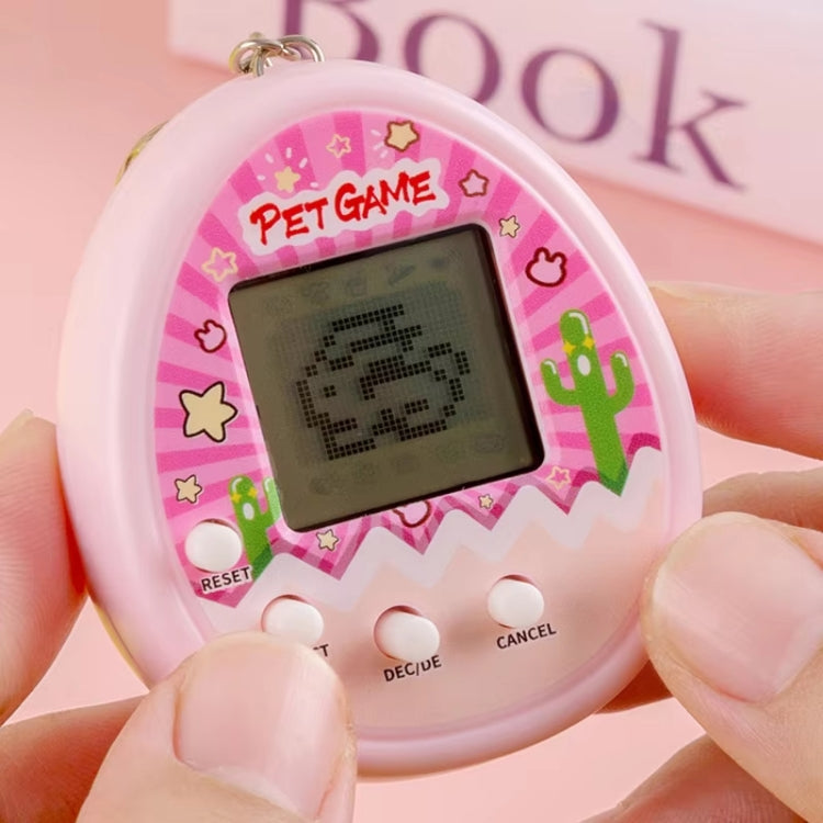 Electronic Pet Game Toy Feed Genie Nostalgic Virtual Cyber Digital Game Keychain Toy For Kids, Cactus (Pink), Cactus (Green), Cactus (White), Chick (Pink), Chick (Blue), Chick (Purple)