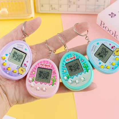 Electronic Pet Game Toy Feed Genie Nostalgic Virtual Cyber Digital Game Keychain Toy For Kids, Cactus (Pink), Cactus (Green), Cactus (White), Chick (Pink), Chick (Blue), Chick (Purple)