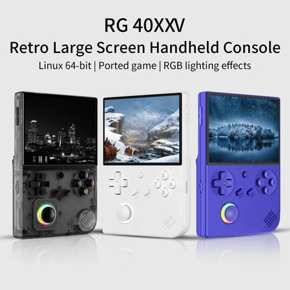 ANBERNIC RG40XXV Vertical HD Screen Joystick Game Console With Ambient Light Portable Retro Handheld Console, 64GB, 64GB+128GB, 64GB+256GB