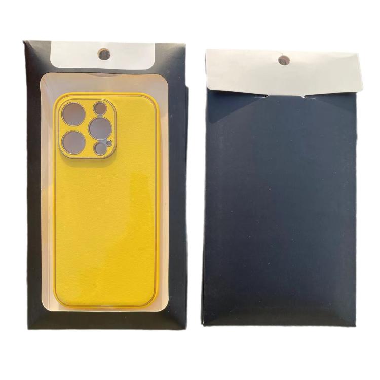 50pcs /Pack Phone Case Packaging Box Clear Window Cardboard Package Sealing Pouch, Black