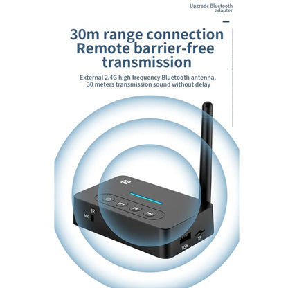 D9 2-in-1 Old-fashioned Audio Car Bluetooth Receiver Transmitter NFC Music Bluetooth Adapter, D9 2-in-1