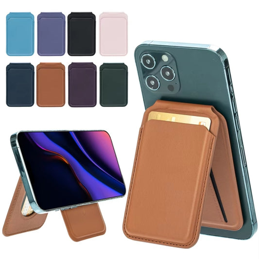 Mobile Phone MagSafe Wallet Card Holder With Adjustable Stand