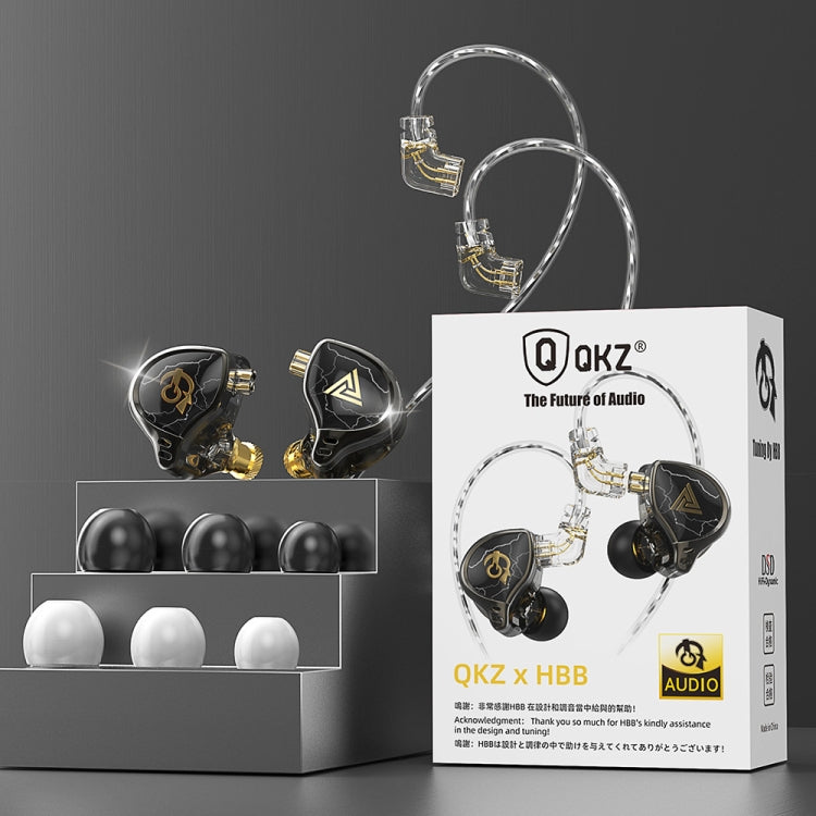 Écouteurs de téléphone portable 3,5 mm, écouteurs de sport intra-auriculaires, écouteurs de scène enfichables, QKZ HBB avec microphone, QKZ HBB Standard