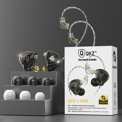 Écouteurs de téléphone portable 3,5 mm, écouteurs de sport intra-auriculaires, écouteurs de scène enfichables, QKZ HBB avec microphone, QKZ HBB Standard