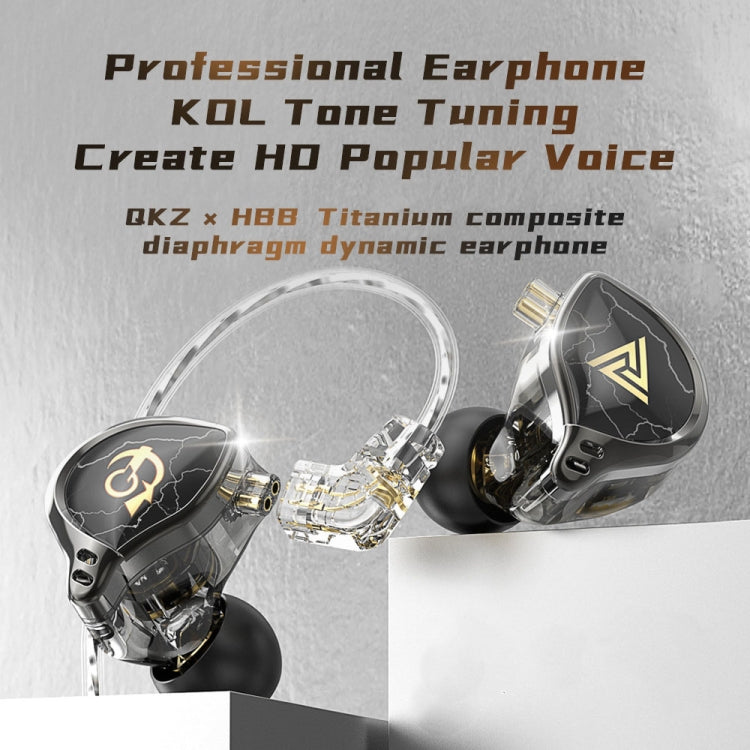Écouteurs de téléphone portable 3,5 mm, écouteurs de sport intra-auriculaires, écouteurs de scène enfichables, QKZ HBB avec microphone, QKZ HBB Standard