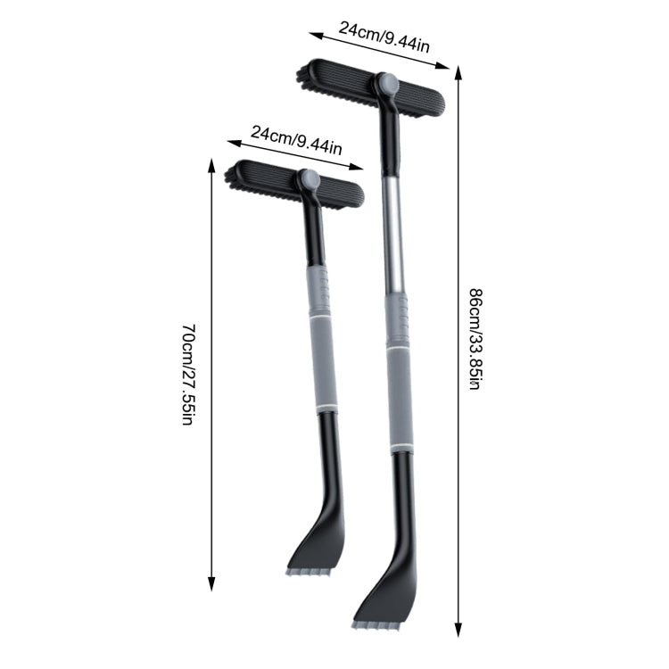 Multifunctional Car Defrosting Snow Shovel, Black Boxed, White Boxed