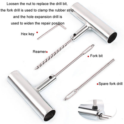46pcs /Set Car Tubeless Tire Repair Needle Rubber Strip Valve Tip Needle-nosed Pliers Tool Set