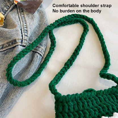 Christmas Finished Wool Crochet Mobile Phone Bag Shoulder Crossbody Bag