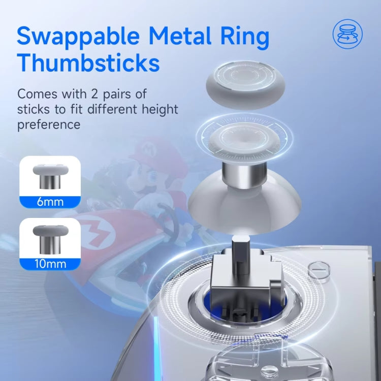 EasySMX S15 For Switch Wireless RGB Controller Split Joypad 6 Axis Gyroscop, Mechanical Hall Effect, S15