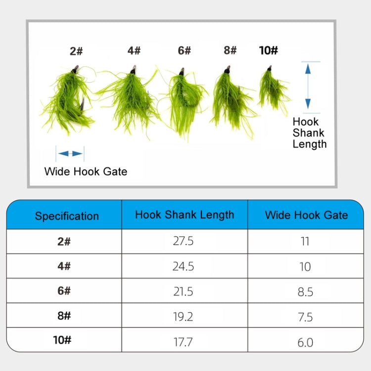 Hameçons de pêche pour herbe aquatique imitation, hameçons anti-herbe, hameçon simple, 4 pièces/boîte d'hameçons, 3 pièces/ensemble de cordes