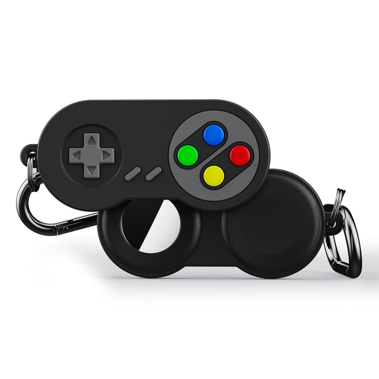 For AirTag Tracker Retro Game Console Shape Silicone Case with Carabiner