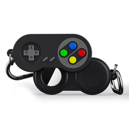 For AirTag Tracker Retro Game Console Shape Silicone Case with Carabiner