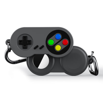 For AirTag Tracker Retro Game Console Shape Silicone Case with Carabiner