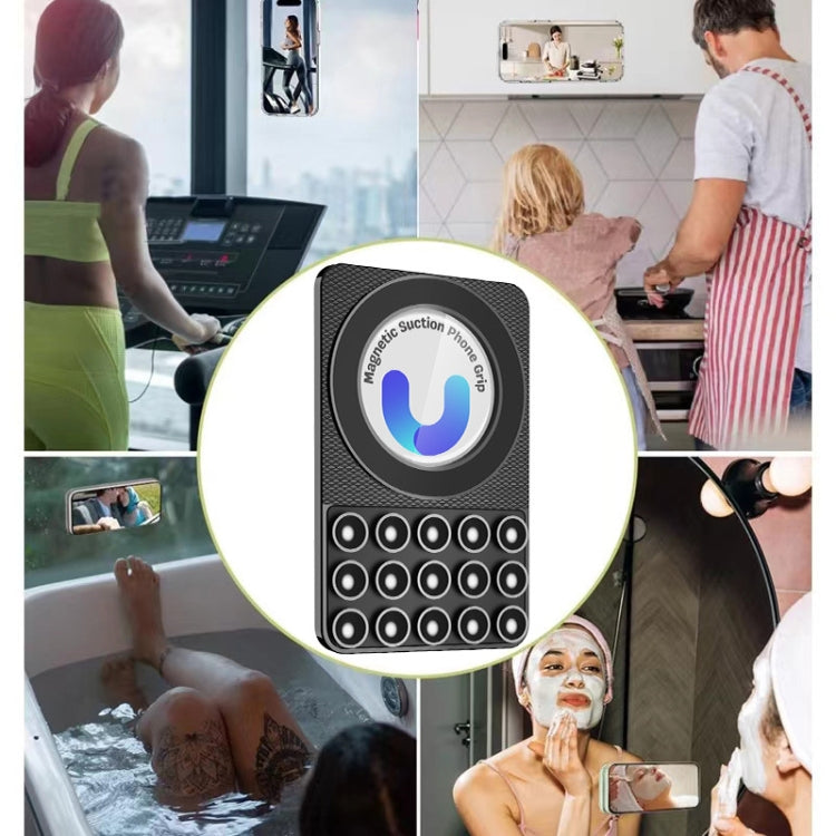 Magnetic Suction Mobile Phone Grip Hands-Free Silicone Cellphone Mount Stand