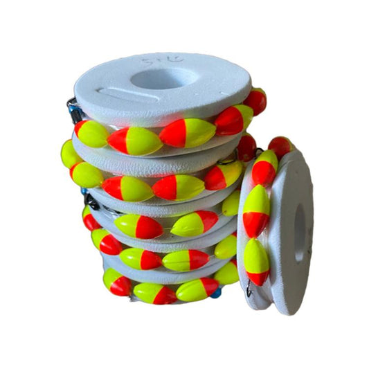 10pcs /Pack  3.6m Traditional Seven Star Fishing Float Line Set With Single Hook, 2.0