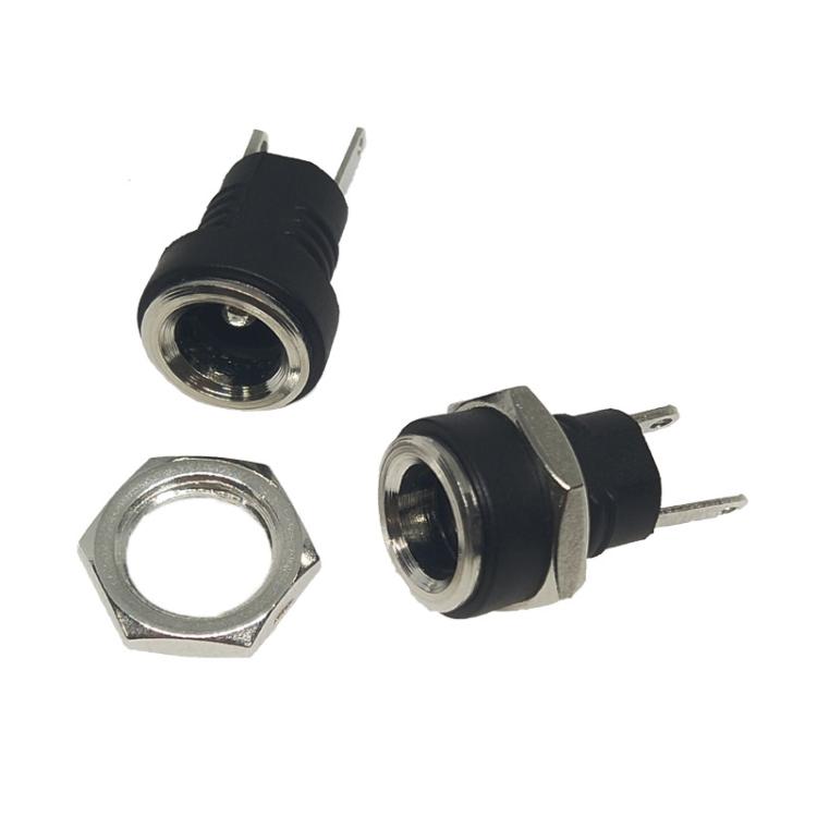 30pcs Electronic Equipment DC Female Power Socket With Nut, DC5.5x2.1MM, DC5.5x2.1MM Full Copper, DC5.5x2.5MM, DC3.5x1.3MM