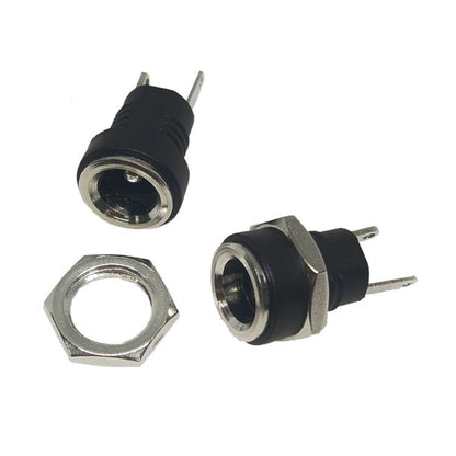 30pcs Electronic Equipment DC Female Power Socket With Nut, DC5.5x2.1MM, DC5.5x2.1MM Full Copper, DC5.5x2.5MM, DC3.5x1.3MM