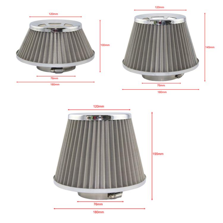 Car Air Filter High Flow Mushroom-Head Engine Intake Modified Cartridge, Small, Medium, Large