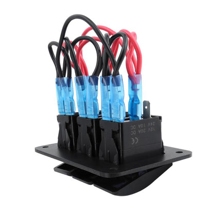 Blue Light Laser Engraved Panel Combination Switch For Car Boat, 3-digit Panel, 2-digit Panel