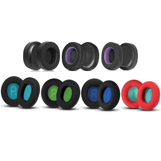 1pair Headset Sponge Earmuffs for SteelSeries Arctis Pro / Arctis 3 / 5 / 7, Black Lake Blue Ice Silk, Black Dark Blue Ice Silk, Black Green Ice Silk, Red Blue Ice Silk, Black ??Ice Leather, Black Purple Mesh, Black Purple Ice Leather