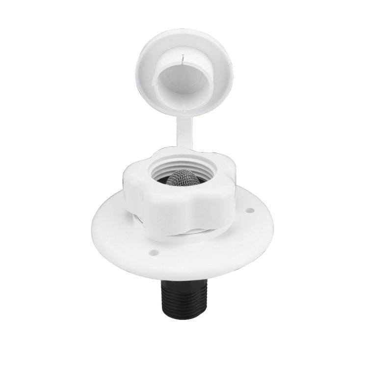 RV Ship Flange Threaded Leak-proof Water Inlet Connector Check Valve, Black 1, Black 2, Black 3, White 1, White 2, White 3